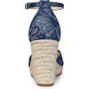 imageAllegra K Womens Closed Toe Espadrille Platform Heels Lace Wedge SandalsNavy Blue
