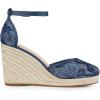 imageAllegra K Womens Closed Toe Espadrille Platform Heels Lace Wedge SandalsNavy Blue