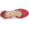 imageAllegra K Womens Closed Toe Espadrille Platform Heels Lace Wedge SandalsRed