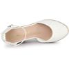 imageAllegra K Womens Closed Toe Espadrille Platform Heels Lace Wedge SandalsWhite