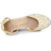 imageAllegra K Womens Closed Toe Espadrille Platform Heels Lace Wedge SandalsYellow