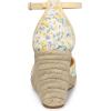 imageAllegra K Womens Closed Toe Espadrille Platform Heels Lace Wedge SandalsYellow