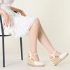 imageAllegra K Womens Closed Toe Platform Espadrilles Lace Wedge Heel SandalsIvory