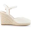 imageAllegra K Womens Closed Toe Platform Espadrilles Lace Wedge Heel SandalsIvory
