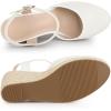 imageAllegra K Womens Closed Toe Platform Espadrilles Lace Wedge Heel SandalsIvory