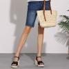 imageAllegra K Womens Denim Wedges Shoes Slingback Platform Wedge Heel SandalsBlack