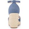 imageAllegra K Womens Espadrille Platform Ankle Strap Wedge Heel SandalsDark Blue