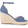 imageAllegra K Womens Espadrille Platform Ankle Strap Wedge Heel SandalsHaze Blue