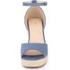 imageAllegra K Womens Espadrille Platform Ankle Strap Wedge Heel SandalsHaze Blue