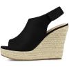 imageAllegra K Womens Espadrille Platform Heeled Wedges SandalsBlack