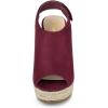 imageAllegra K Womens Espadrille Platform Heeled Wedges SandalsBurgundy