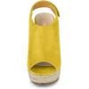 imageAllegra K Womens Espadrille Platform Heeled Wedges SandalsYellow