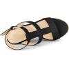 imageAllegra K Womens Espadrille Strappy Platform Wedges SandalsBlack