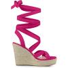 imageAllegra K Womens Espadrilles Platform Heels Lace Up Wedge SandalsHot Pink