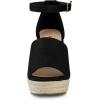 imageAllegra K Womens Espadrilles Platform Heels Wedges SandalsBlack