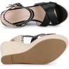 imageAllegra K Womens Espadrilles Platform Wedges Open Toe Wedge Heel SandalsBlack