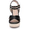 imageAllegra K Womens Espadrilles Platform Wedges Open Toe Wedge Heel SandalsBlack