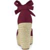 imageAllegra K Womens Espadrilles Tie Up Ankle Strap Wedges Burgundy Sandals 9 M US