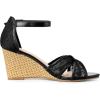 imageAllegra K Womens Floral Lace Mesh Wedges SandalsBlack