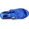 imageAllegra K Womens Glitter Platform Heels Slide Wedge SandalsBlue