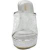 imageAllegra K Womens Glitter Platform Heels Slide Wedge SandalsSilver