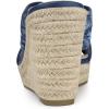 imageAllegra K Womens Lace Crisscross Strap Slide Wedges Wedge Espadrilles SandalsDeep Blue