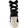 imageAllegra K Womens Lace Up Espadrilles Platform Platform Wedges SandalsBlack