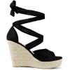 imageAllegra K Womens Lace Up Espadrilles Platform Platform Wedges SandalsBlack