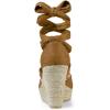 imageAllegra K Womens Lace Up Espadrilles Platform Platform Wedges SandalsBrown