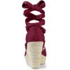 imageAllegra K Womens Lace Up Espadrilles Platform Platform Wedges SandalsBurgundy