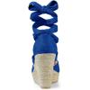 imageAllegra K Womens Lace Up Espadrilles Platform Platform Wedges SandalsDeep Blue