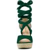 imageAllegra K Womens Lace Up Espadrilles Platform Platform Wedges SandalsGreen