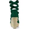 imageAllegra K Womens Lace Up Espadrilles Platform Platform Wedges SandalsGreen