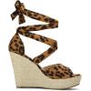 imageAllegra K Womens Lace Up Espadrilles Platform Platform Wedges SandalsLeopard