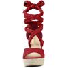 imageAllegra K Womens Lace Up Espadrilles Platform Platform Wedges SandalsRed