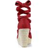 imageAllegra K Womens Lace Up Espadrilles Platform Platform Wedges SandalsRed