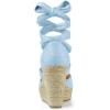imageAllegra K Womens Lace Up Espadrilles Platform Platform Wedges SandalsSky Blue