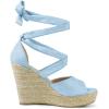 imageAllegra K Womens Lace Up Espadrilles Platform Platform Wedges SandalsSky Blue