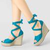 imageAllegra K Womens Lace Up Espadrilles Platform Platform Wedges SandalsTeal