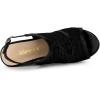 imageAllegra K Womens Open Toe Platform Heel Lace Wedges SandalsBlack