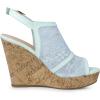imageAllegra K Womens Open Toe Platform Heel Lace Wedges SandalsBlue Flower