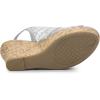 imageAllegra K Womens Open Toe Platform Heel Lace Wedges SandalsGrey