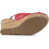 imageAllegra K Womens Open Toe Platform Heel Lace Wedges SandalsRed