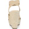 imageAllegra K Womens Platform Ankle Elastic Straps Espadrilles Wedge SandalsBeige
