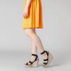 imageAllegra K Womens Platform Ankle Elastic Straps Espadrilles Wedge SandalsBlack