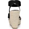 imageAllegra K Womens Platform Ankle Elastic Straps Espadrilles Wedge SandalsBlack