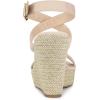 imageAllegra K Womens Slingback Crisscross Espadrille Wedges Heel Beige 07 M US