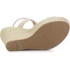 imageAllegra K Womens Slingback Crisscross Espadrille Wedges Heel Beige 07 M US