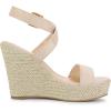 imageAllegra K Womens Slingback Crisscross Espadrille Wedges Heel Beige 07 M US