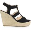 imageAllegra K Womens Wedges Zipper Sandals Platform Wedges Heels SandalsBlack